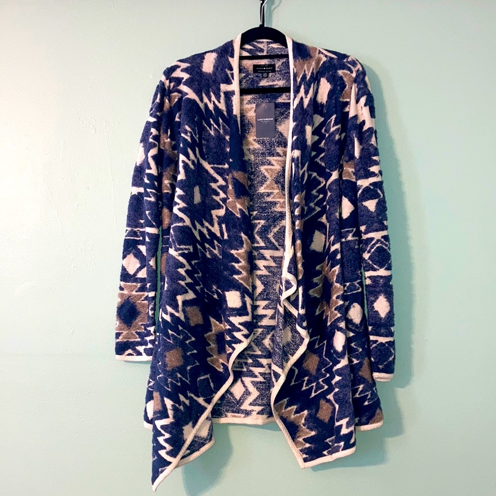 🔴 Lucky Brand Fringe Cardigan Sweater - Open Front 🔴